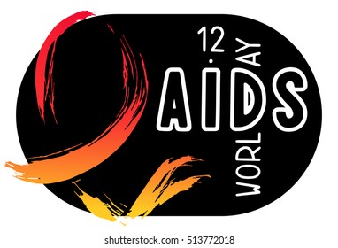 World AIDS day 1 December concept. Awareness red ribbon. Isolated vector banner. HIV test symbol.