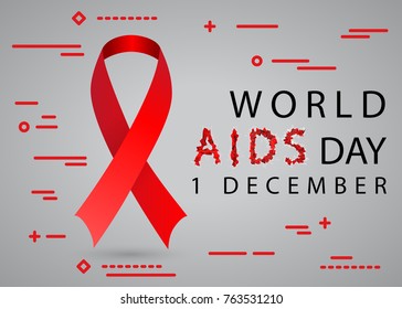 world aids day 1 december awareness tape icon