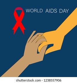 world aids day 1st december illustration vector image