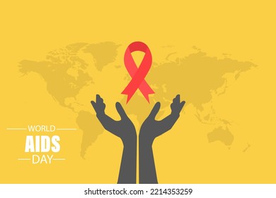 World AIDS Day. 1st December World Aids Day Poster. Eps 10