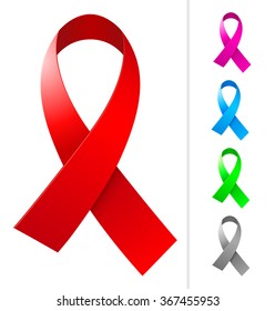 World AIDS Day. 1st December World Aids Day poster. Vector illustration. AIDS logo template. Medical sign. Vector icon.