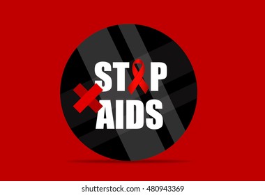 World AIDS Day. 1st December World Aids Day poster. Vector illustration.