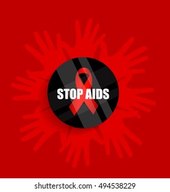 World AIDS Day. 1st December World Aids Day poster. Vector illustration.