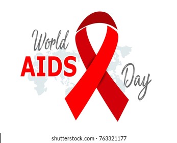 World AIDS Day. 1st December World Aids Day banner. Vector illustration