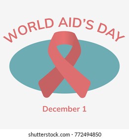 World AIDS Day. 1st December World Aids Day poster. Vector illustration