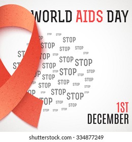 World Aids Day. 1th december. Design of the brochure against 