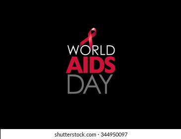 Welt-AIDS-Tag 2015. Vektorgrafik und Band zum WeltAIDS-Tag 2015.