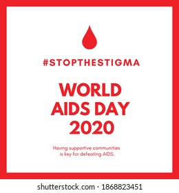 World AIDS Day 2020 Banner Background Illustration