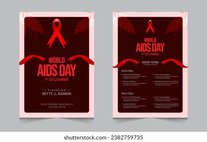 Plantilla de diseño de actividad del día de la ayuda mundial, actividades del día de la ayuda a4 diseño de afiches o volantes, ilustración vectorial eps 10 