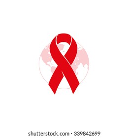 World AIDS day. Awareness. Medical sign. Vector icon.