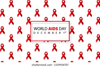 World AIDS day. AIDS awareness. AIDS red ribbon. World AIDS day 1 December. Logo vector. Icon vector.