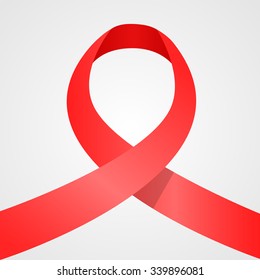 World AIDS Day Awareness Red Ribbon Concept Vector Illustration