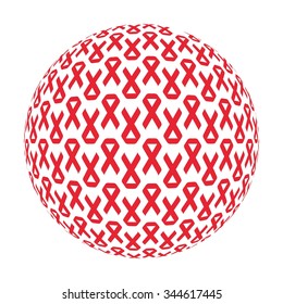 World AIDS day. AIDS awareness. AIDS red ribbon. World AIDS day - 1 December. HIV & STI. logo vector. icon vector.