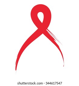 World AIDS day. AIDS awareness. AIDS red ribbon. World AIDS day - 1 December. HIV & STI. logo vector. icon vector.
