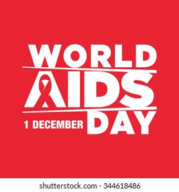 World AIDS Day. AIDS Awareness. AIDS Red Ribbon. World AIDS Day - 1 December. HIV & STI. Logo Vector. Icon Vector.