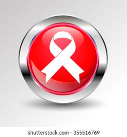 World AIDS Day Awareness Red Ribbon Concept. Vector Illustration