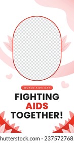 World AIDS Day background. World AIDS Day Awareness Campaign. December 1. Cartoon Vector illustration template for Poster, Banner, Flyer, Post, Card, Cover. HIV AIDS prevention design. Red ribbon.