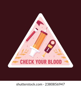 World AIDS Day background. World AIDS Day Awareness Campaign sticker. December 1. Cartoon Vector illustration template for Label, Sticker, Post, Card. HIV AIDS prevention sticker design. Red ribbon.