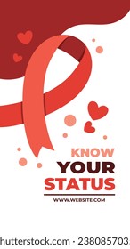 World AIDS Day background. World AIDS Day Awareness Campaign. December 1. Cartoon Vector illustration template for Poster, Banner, Flyer, Post, Card, Cover. HIV AIDS prevention design. Red ribbon.