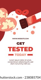 World AIDS Day background. World AIDS Day Awareness Campaign. December 1. Cartoon Vector illustration template for Poster, Banner, Flyer, Post, Card, Cover. HIV AIDS prevention design. Red ribbon.