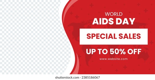 World AIDS Day background. World AIDS Day Awareness Campaign. December 1. Cartoon Vector illustration template for Poster, Banner, Flyer, Post, Card, Cover. HIV AIDS prevention design. Red ribbon.