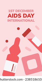 World AIDS Day background. World AIDS Day Awareness Campaign. December 1. Cartoon Vector illustration template for Poster, Banner, Flyer, Post, Card, Cover. HIV AIDS prevention design. Red ribbon.