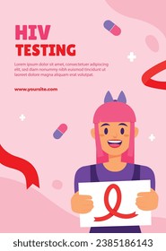 World AIDS Day background. World AIDS Day Awareness Campaign. December 1. Cartoon Vector illustration template for Poster, Banner, Flyer, Post, Card, Cover. HIV AIDS prevention design. Red ribbon.