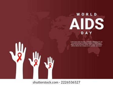 World aids day background celebrated on december 1st.