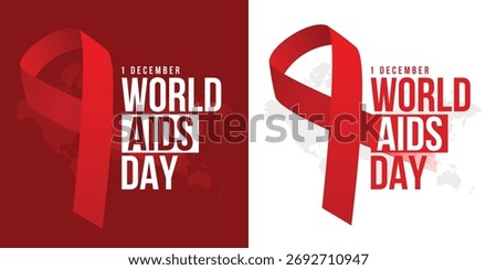 World AIDS Day background design. December 1st, World AIDS awareness and prevention. Vector illustration