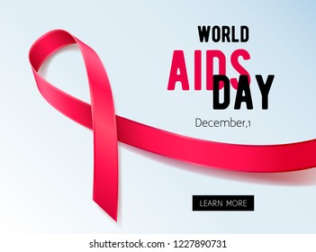 World AIDS day background. HIV awareness campain.