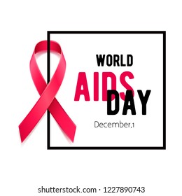 World AIDS day background. HIV awareness campain.