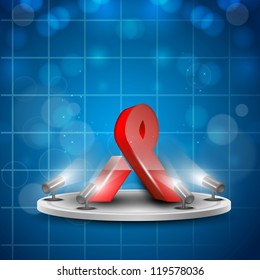 World Aids Day background with red ribbon of aids awareness. EPS 10.