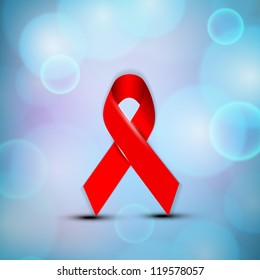 Antecedentes en el Día Mundial del Sida con cinta roja de sensibilización sobre el sida. EPS 10.