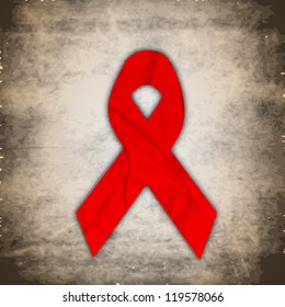 Antecedentes en el Día Mundial del Sida con cinta roja de sensibilización sobre el sida. EPS 10.