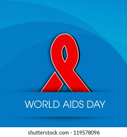 Antecedentes en el Día Mundial del Sida con cinta roja de sensibilización sobre el sida. EPS 10.