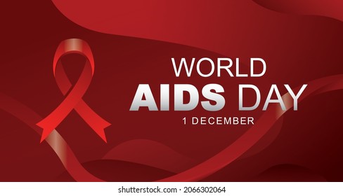 World aids day background with red gradient