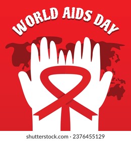 world aids day background, vector replaceable. design for banner, poster, social media, flyer, web.