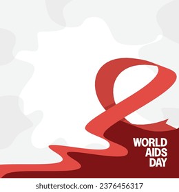 world aids day background, vector with copy space area. design for banner, poster, social media, flyer.