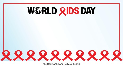 world AIDS day background, vector with copy space area. design for banner, poster, social media, flyer.