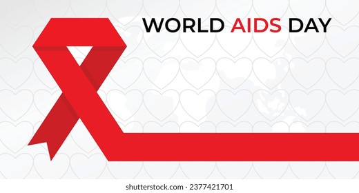 world AIDS day background, vector with copy space area. design for banner, poster, social media, flyer.