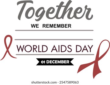 Hintergründe und Grafiken zum Welt-Aids-Tag für Werbeaktionen. Aids Day Vektor Kunst Illustration Design. AIDS Day Awareness Month Concept Poster.