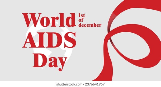 World AIDS Day Banner Background Illustration. Vector