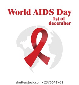 Hintergrundbild des Welt-AIDS-Tages. Vektorgrafik