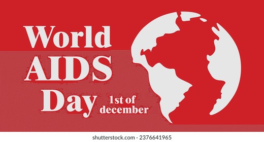 World AIDS Day Banner Background Illustration. Vector