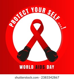 World AIDS Day Banner Background Illustration
