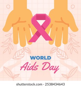 World AIDS Day Banner Background Illustration.