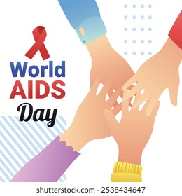 Ilustração de fundo do banner do Dia Mundial da AIDS.