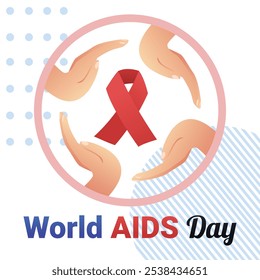 Ilustração de fundo do banner do Dia Mundial da AIDS.
