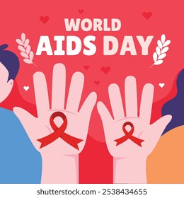 World AIDS Day Banner Background Illustration.