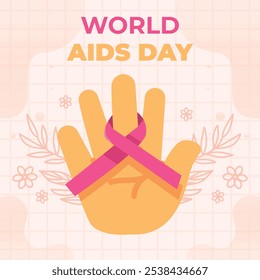 Banner-Hintergrundgrafik zum Welt-Aids-Tag.